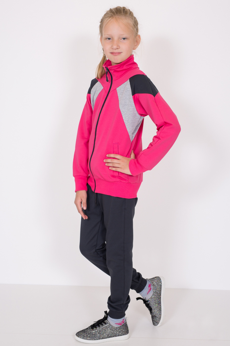 модная детская одежда 1227 т костюм для девочки трикотажный