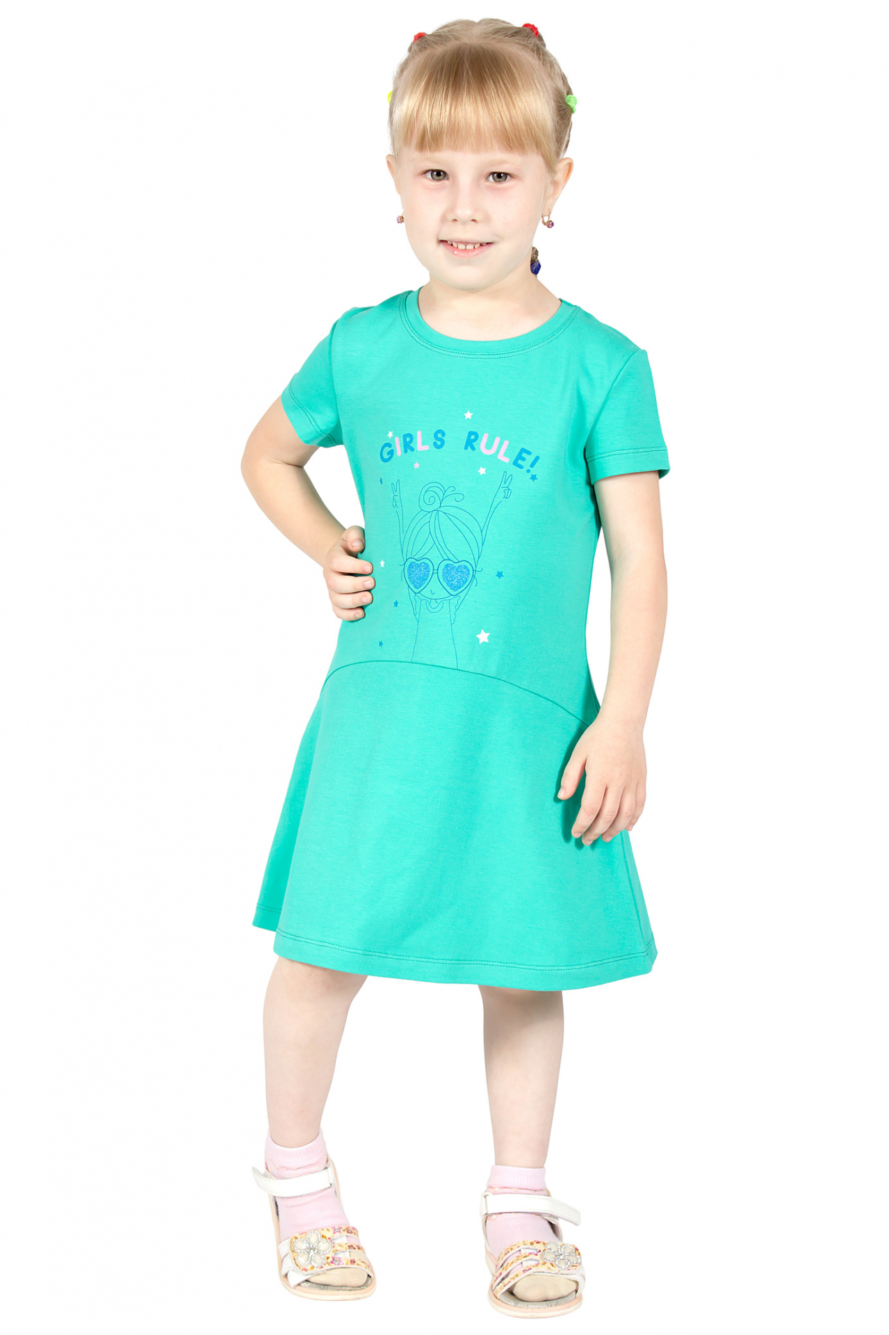 модная детская одежда 2455-7129 платье для девочки