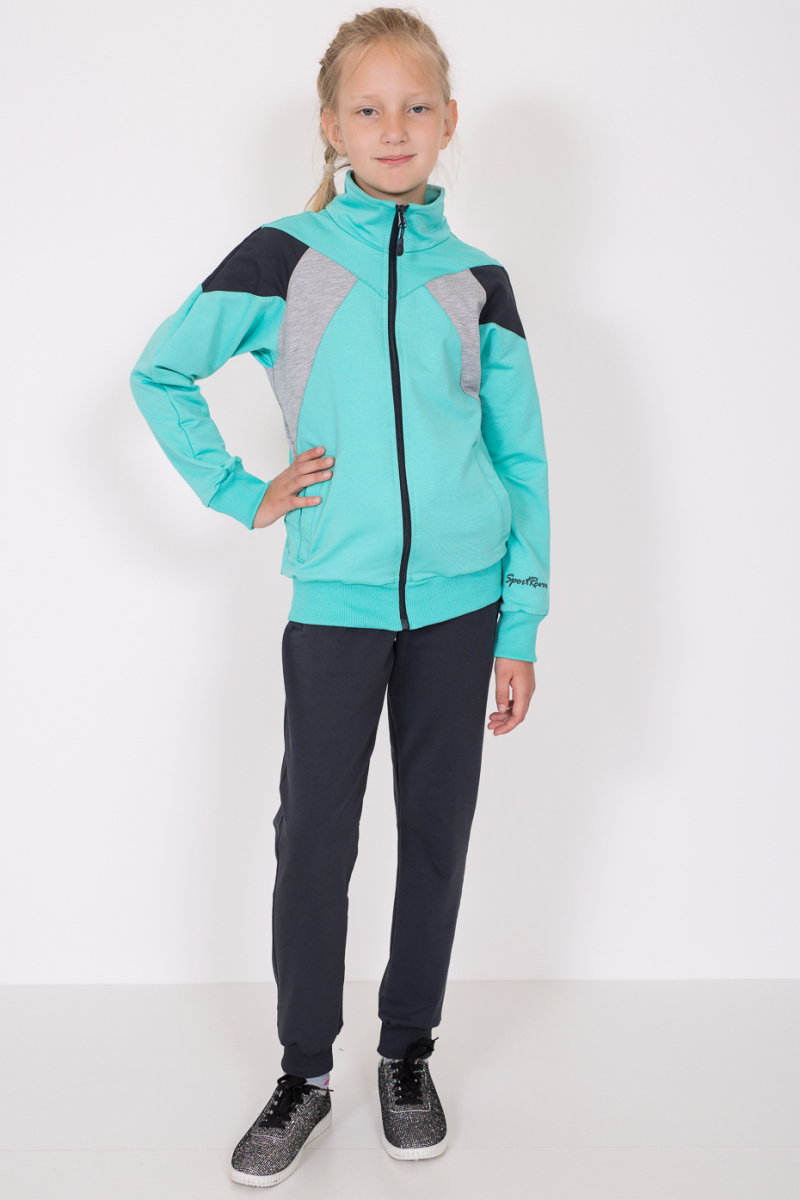 модная детская одежда 1227 т костюм для девочки трикотажный