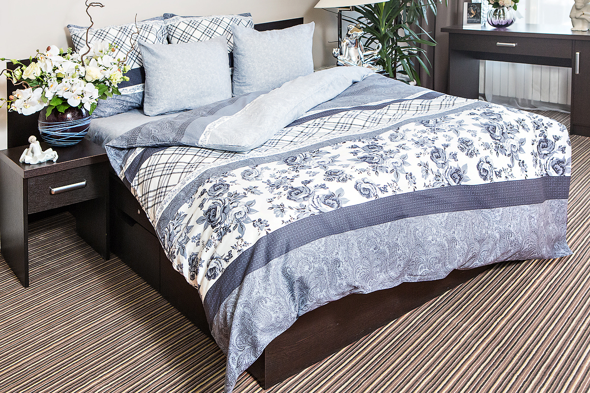 качественный кпб поплин 1,5 сп ночь нежна