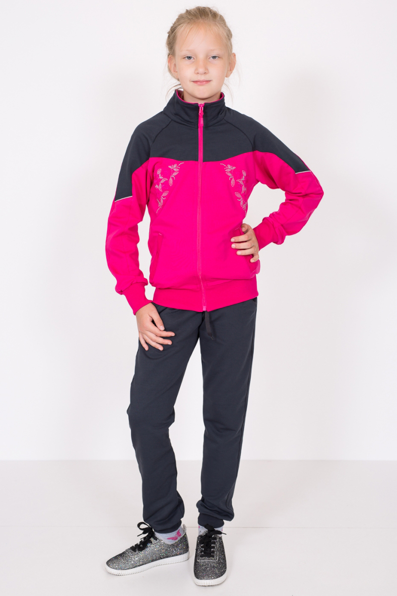 модная детская одежда 1219 т костюм для девочки трикотажный