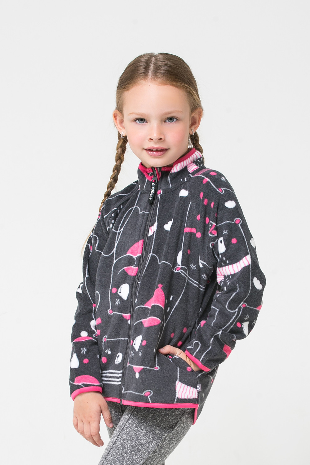 модная детская одежда 34011/н/34 фл гр куртка детская