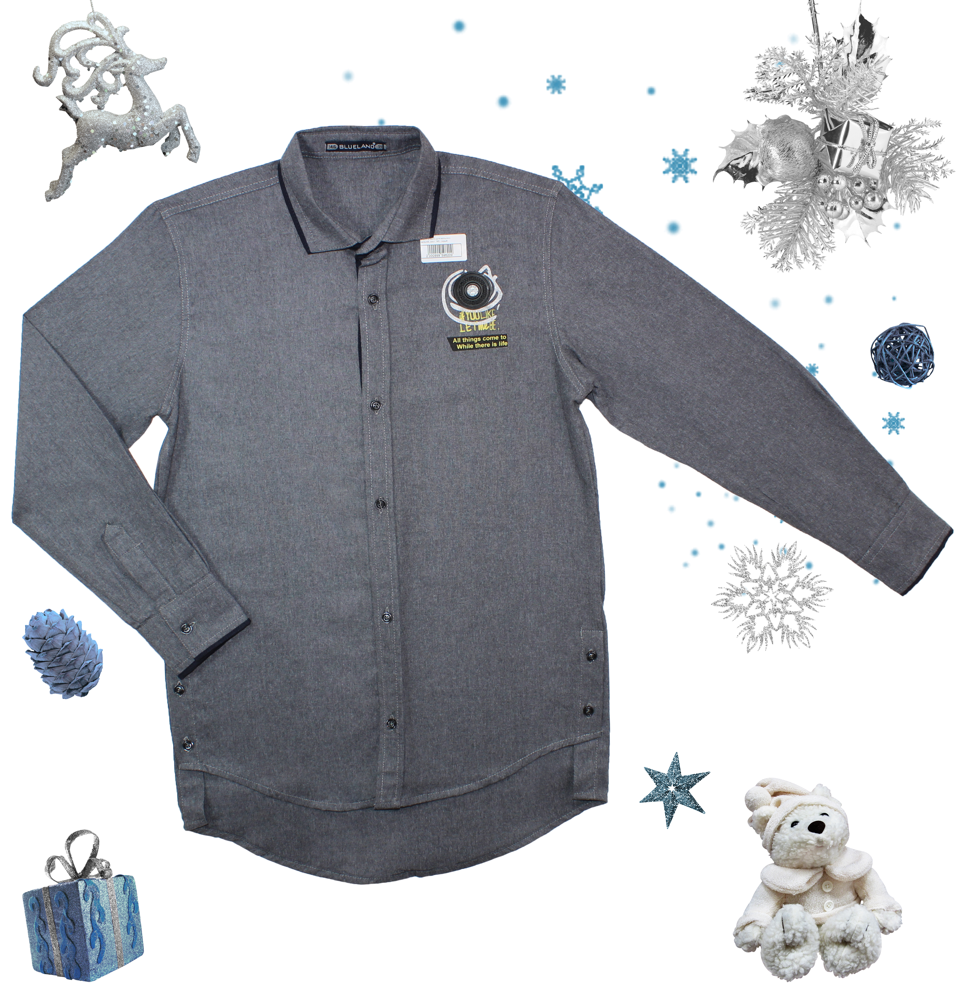 модная детская одежда 32123 рубашка для мальчика турция