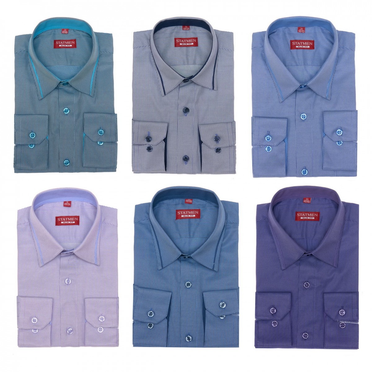 модная детская одежда 106 сорочка ctatmen длинный рукав(приталенная) статмен