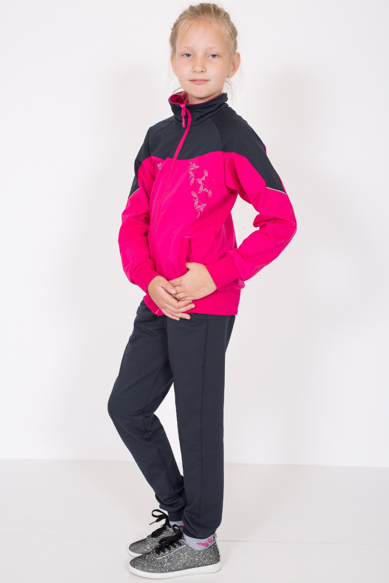 модная детская одежда 1219 т костюм для девочки трикотажный