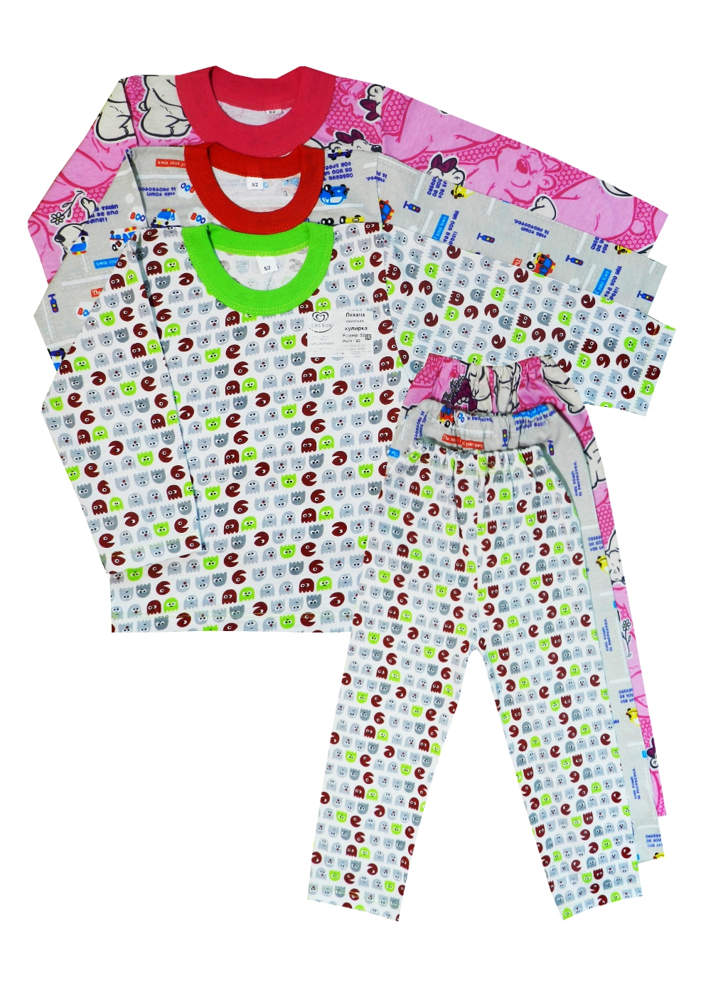 качественные пижама детская цветная  кулирка  обычная (0126/к-24) для мальчиков