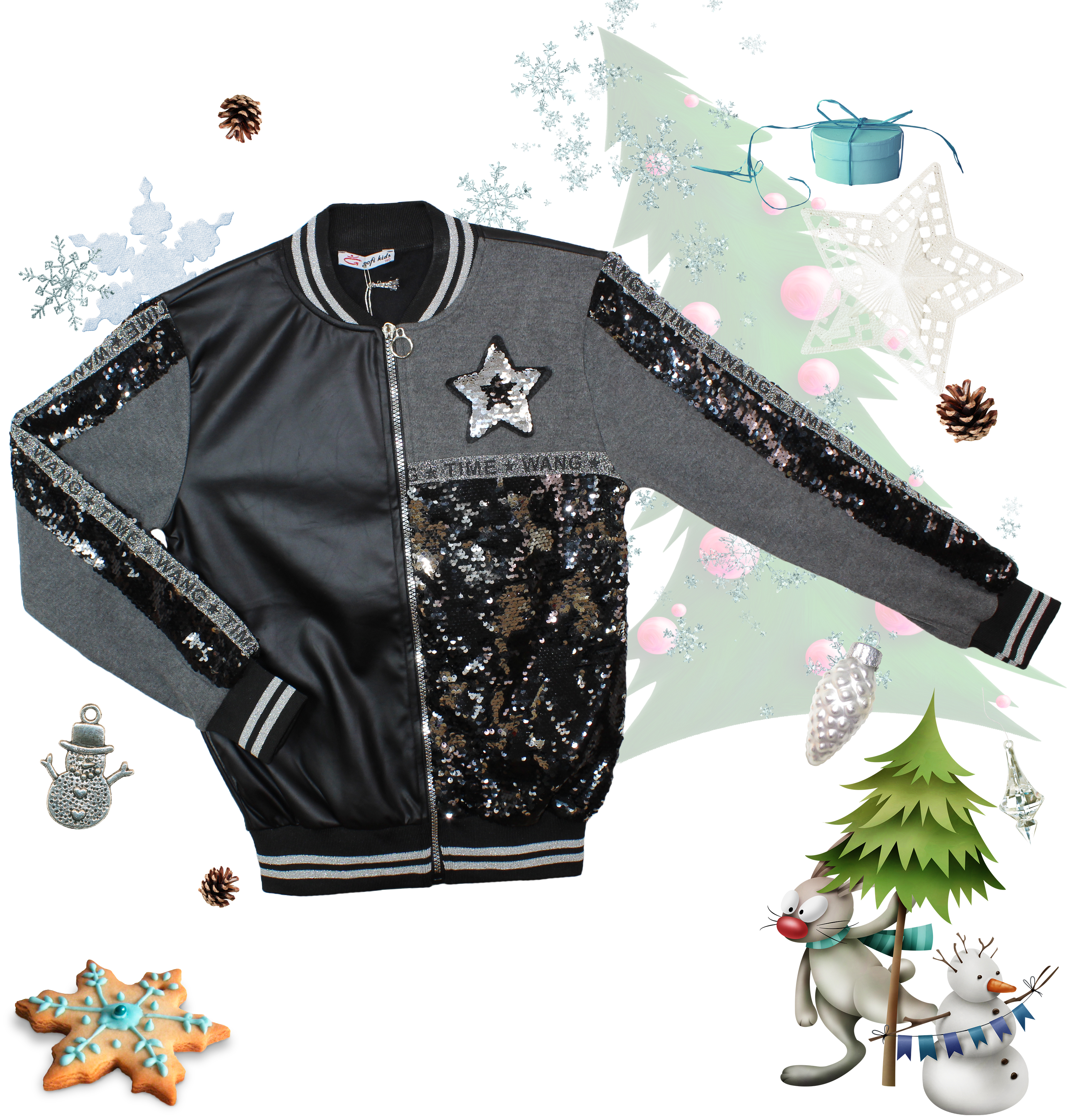 модная детская одежда 6244 джемпер для девочки