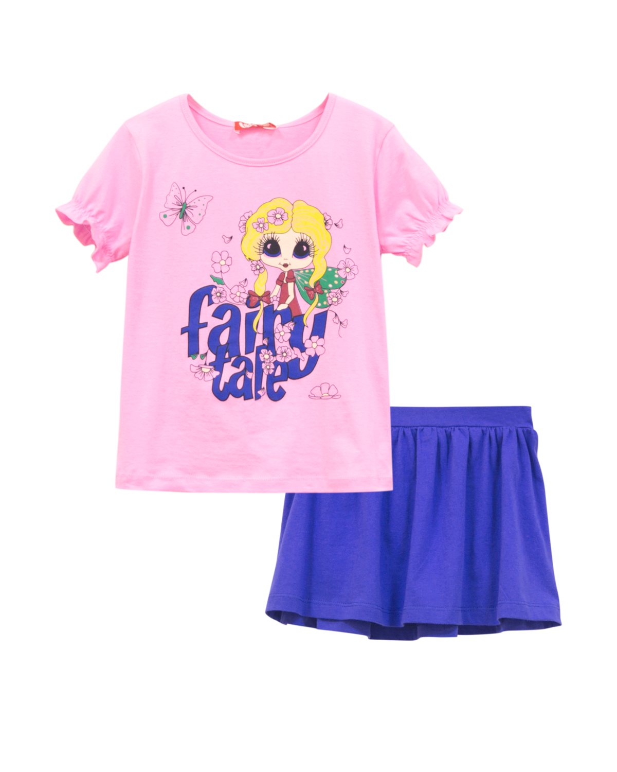 модная детская одежда 4147 комплект (футболка+юбка) для девочки