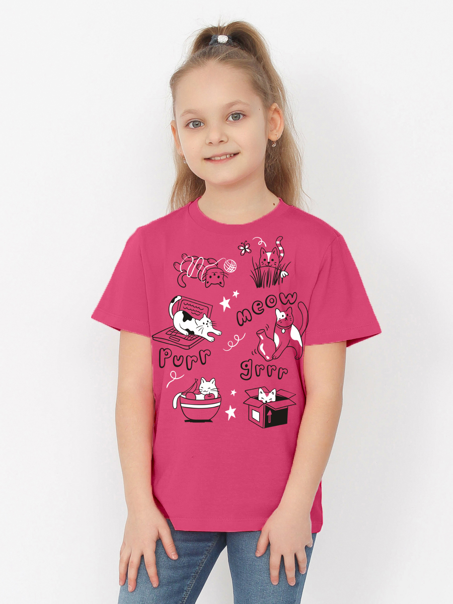 модная детская одежда 64276 футболка для девочки 