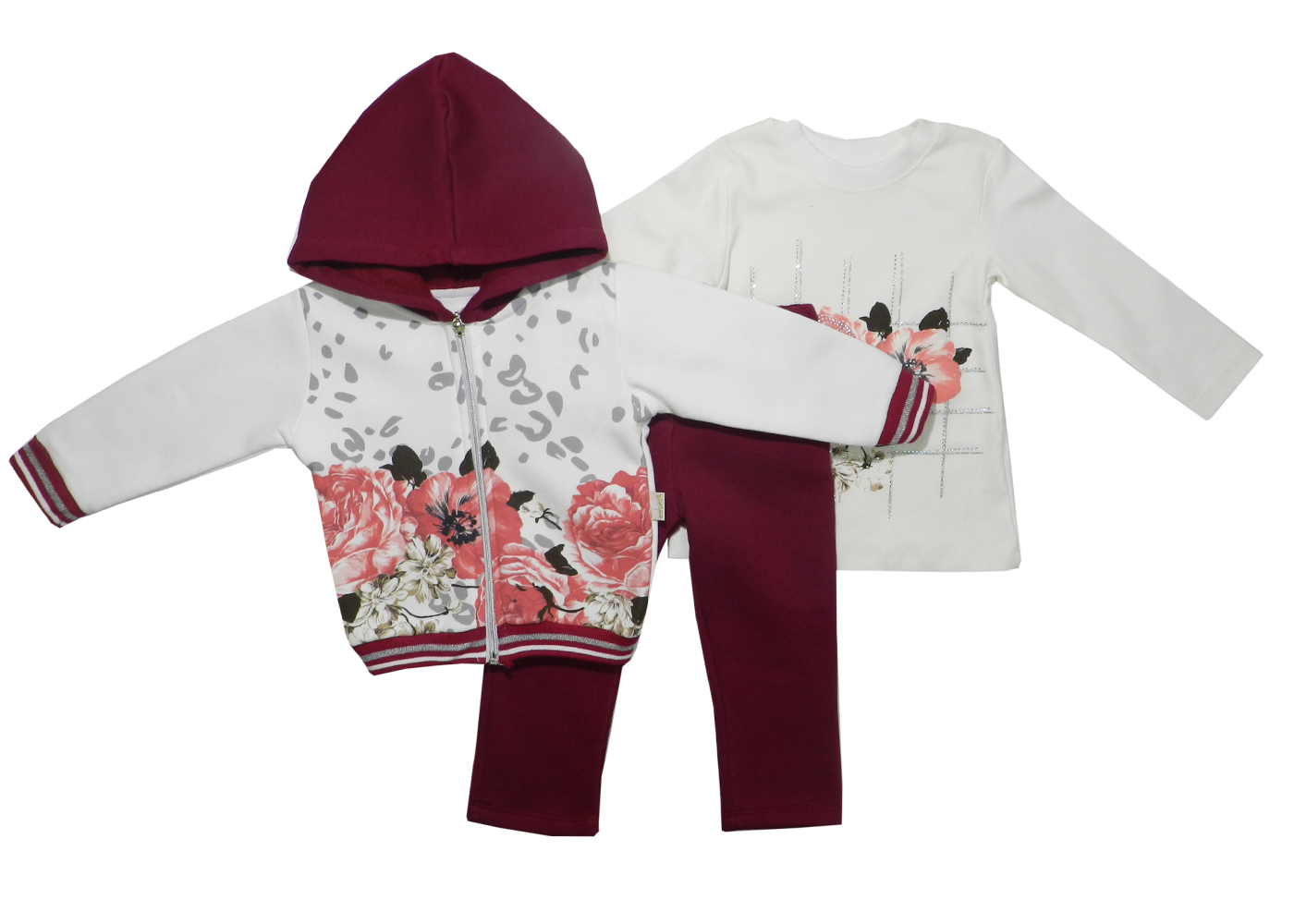 модная детская одежда 829 костюм тройка для девочки