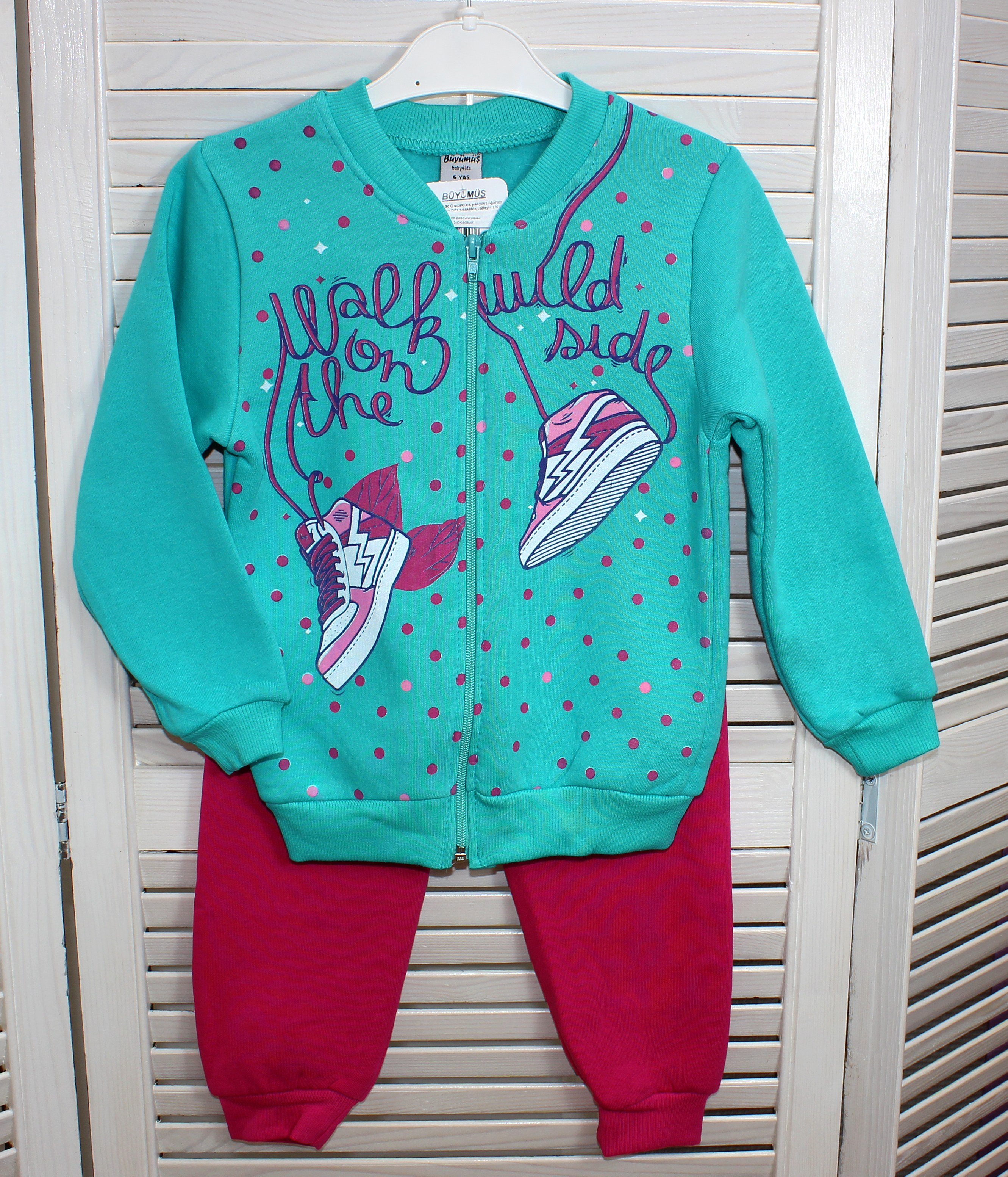 модная детская одежда 2506 костюм для девочки начес