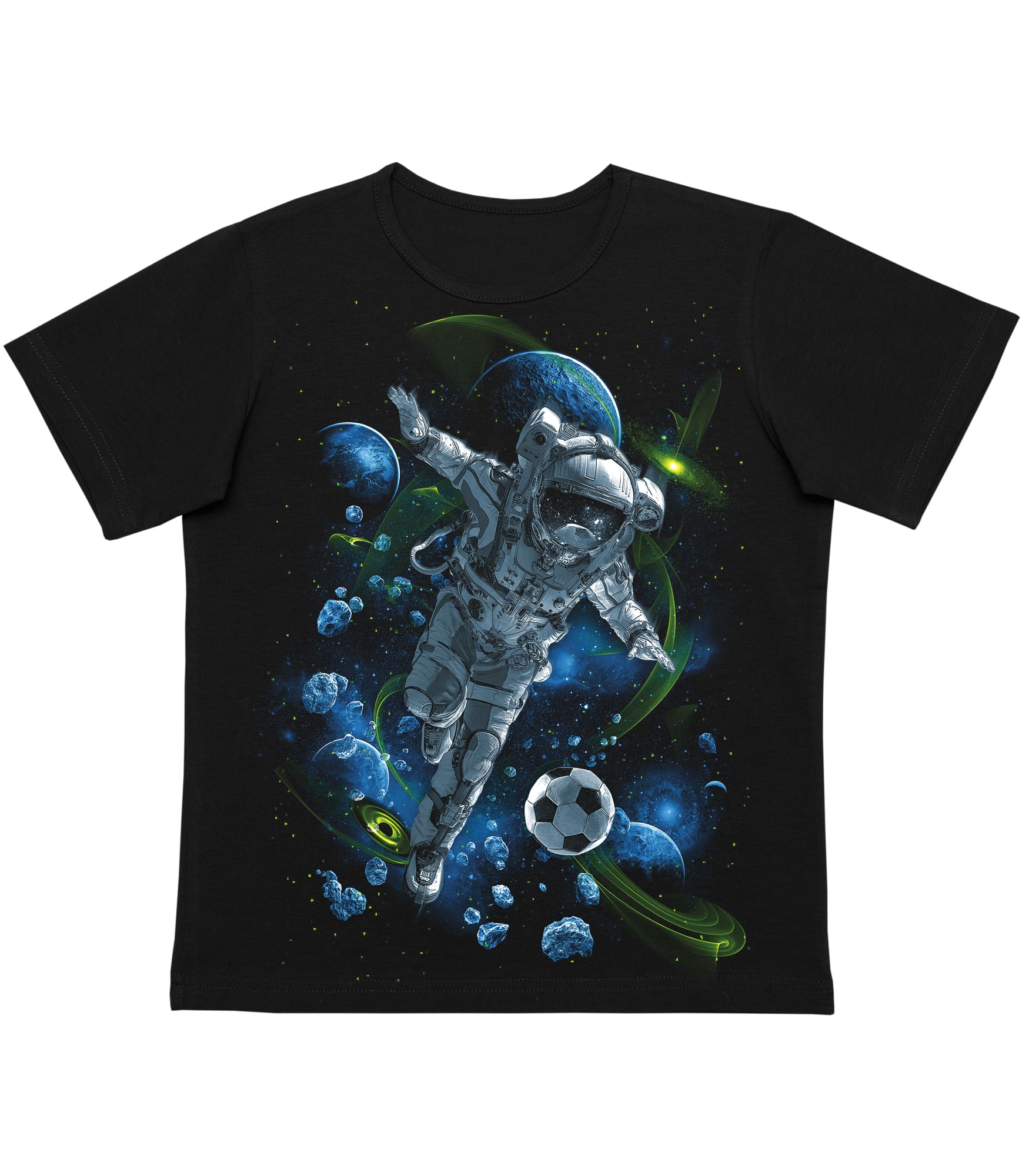 229-01 Футболка детская "Космоновт с мячом" футболки/майки заказать