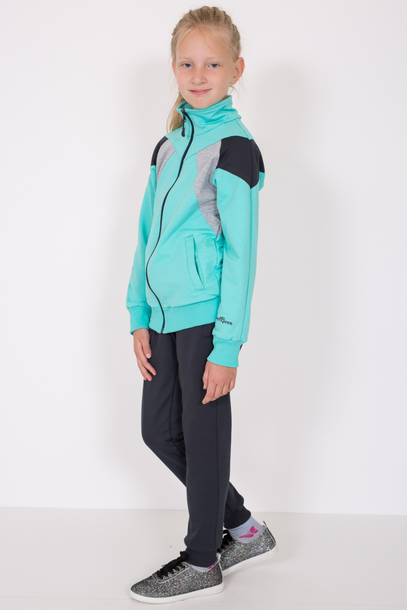 модная детская одежда 1227 т костюм для девочки трикотажный