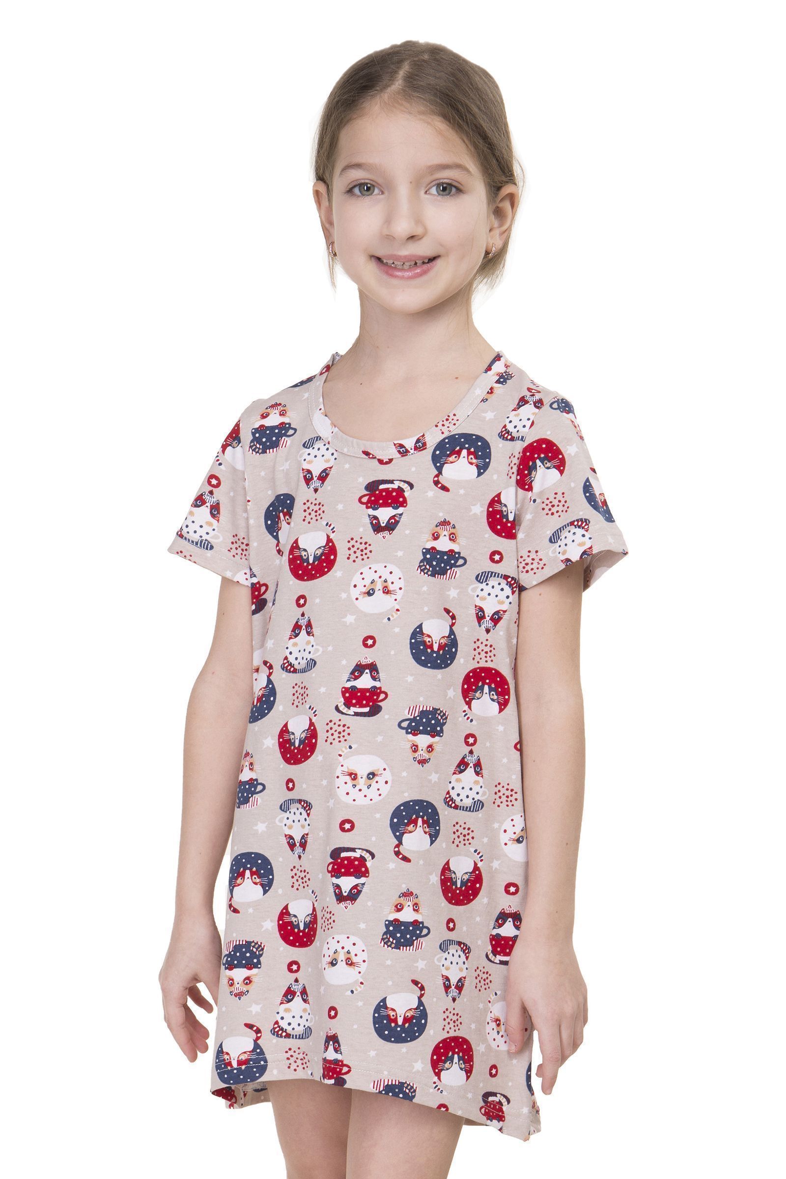 модная детская одежда 2932-2ср02 сорочка для девочки