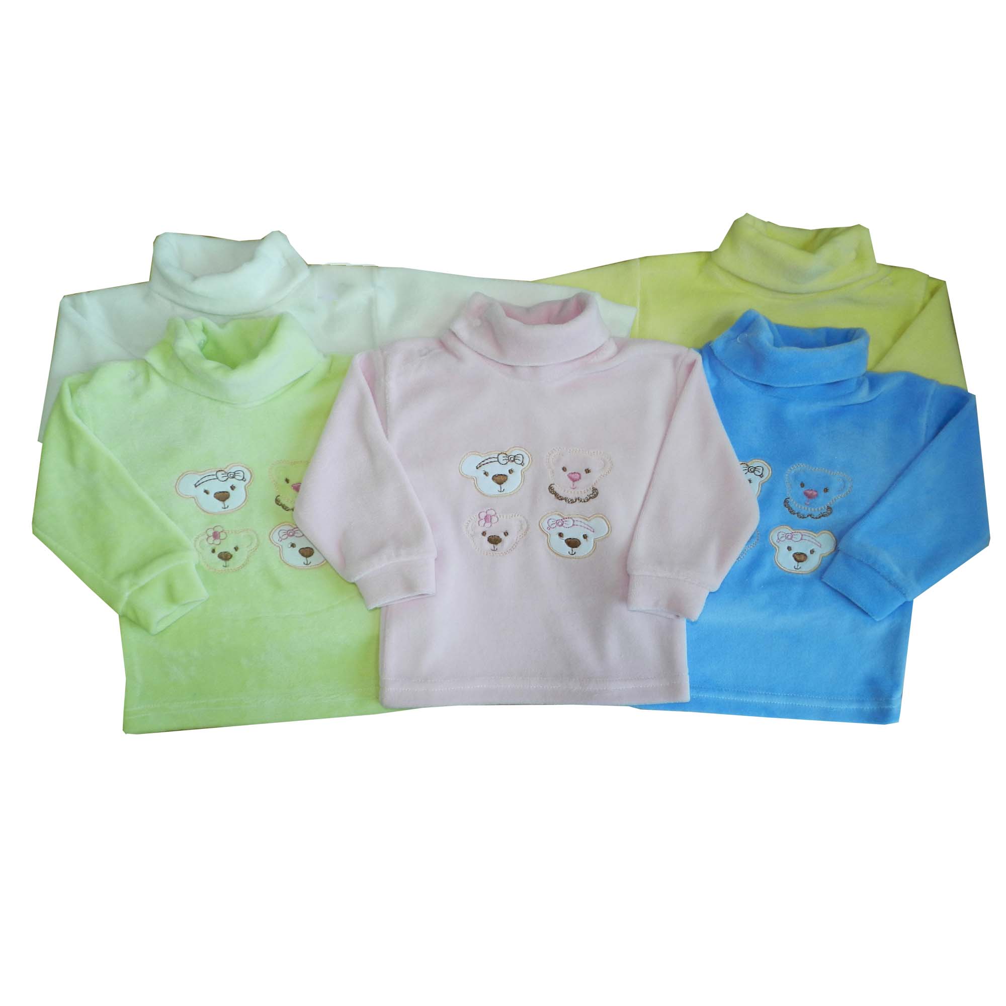 модная детская одежда 041-051 водолазка классич с вышивкой