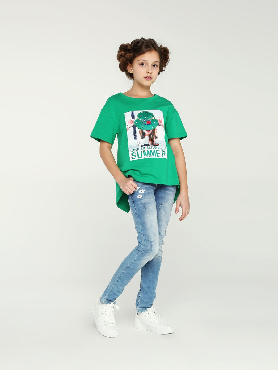 модная детская одежда 20610 футболка для девочки