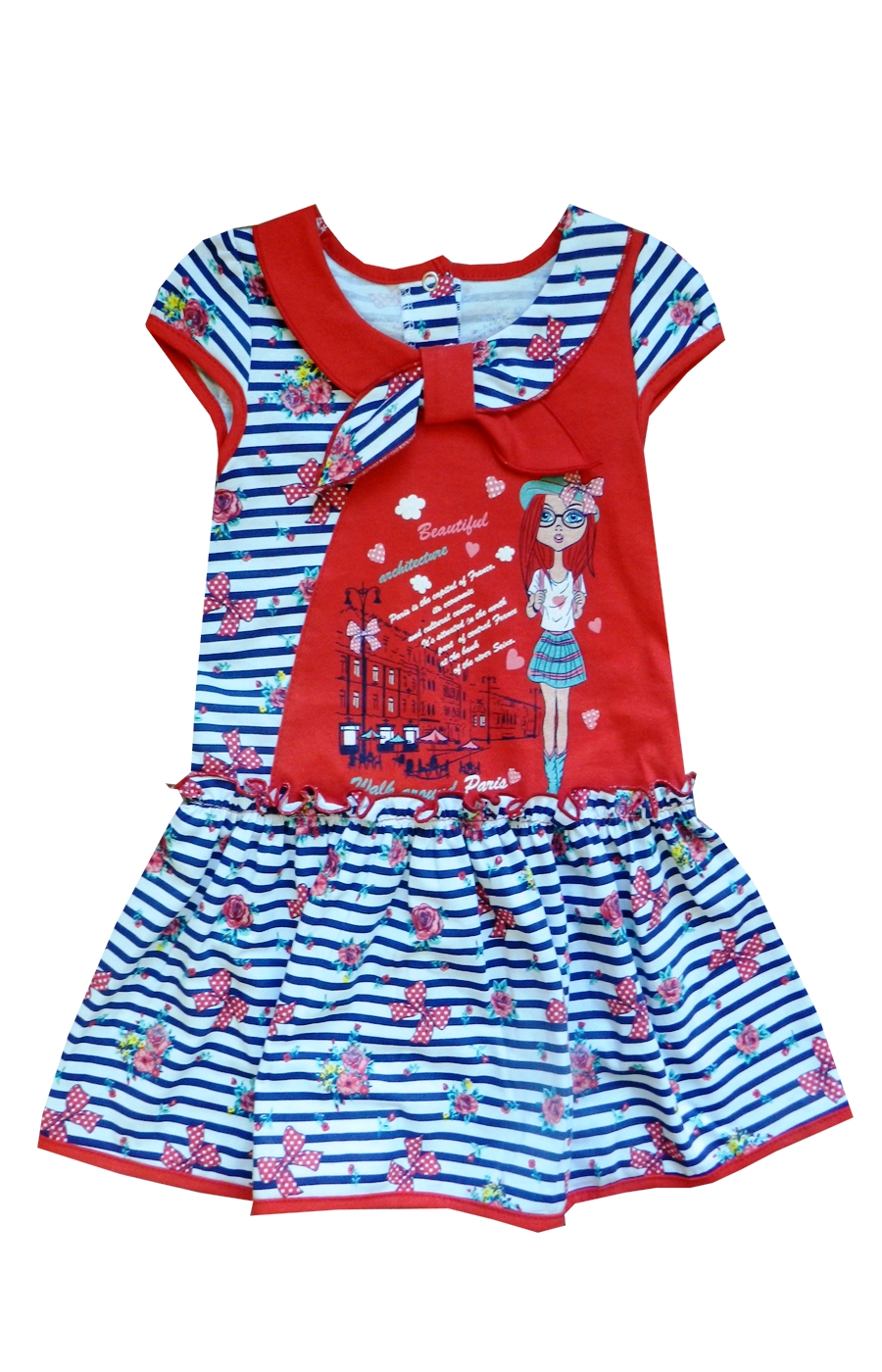 модная детская одежда 910-44 платье