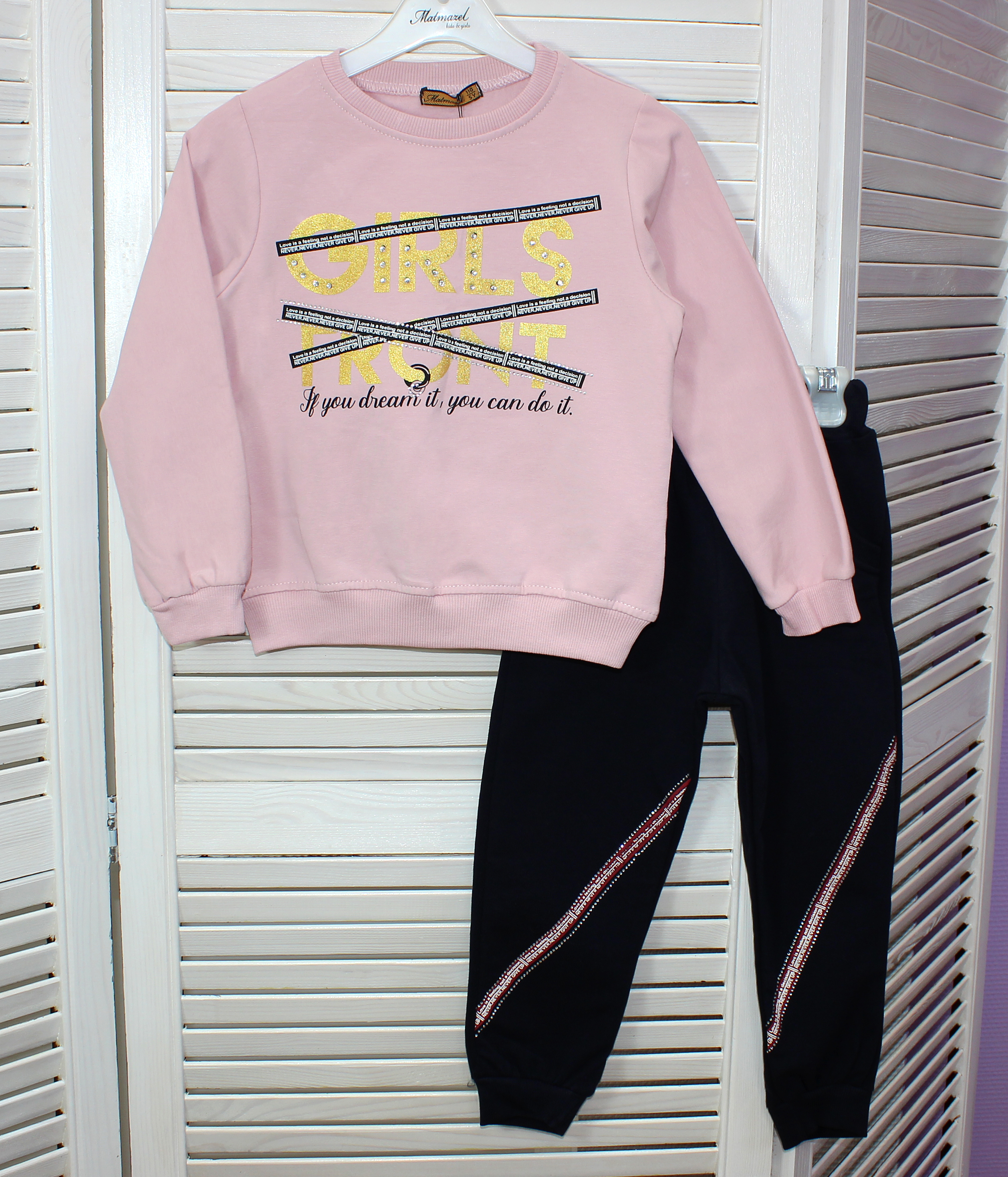 модная детская одежда 8008 костм для девочки(начес)