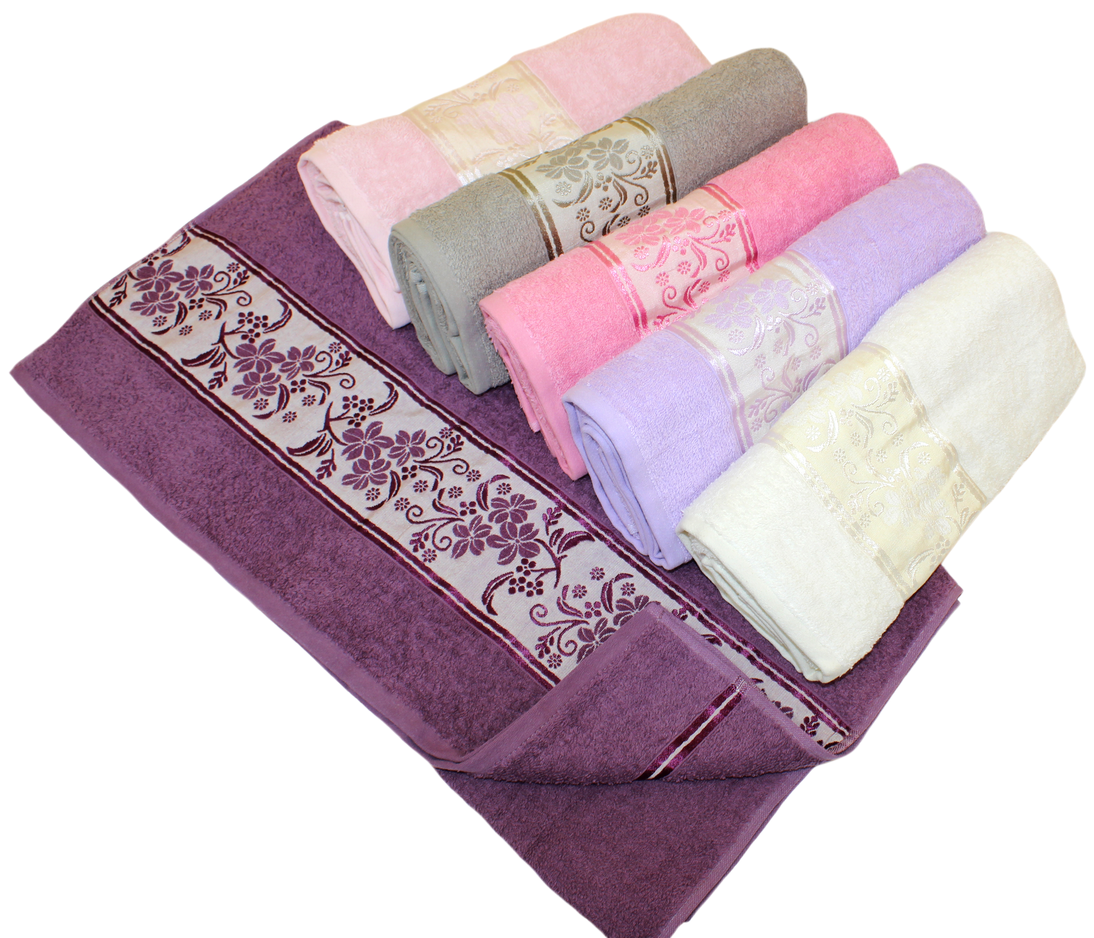 качественный 6390 полотенце махровое с бордюром 70*140