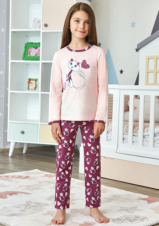модная детская одежда 9248 пижама для девочки