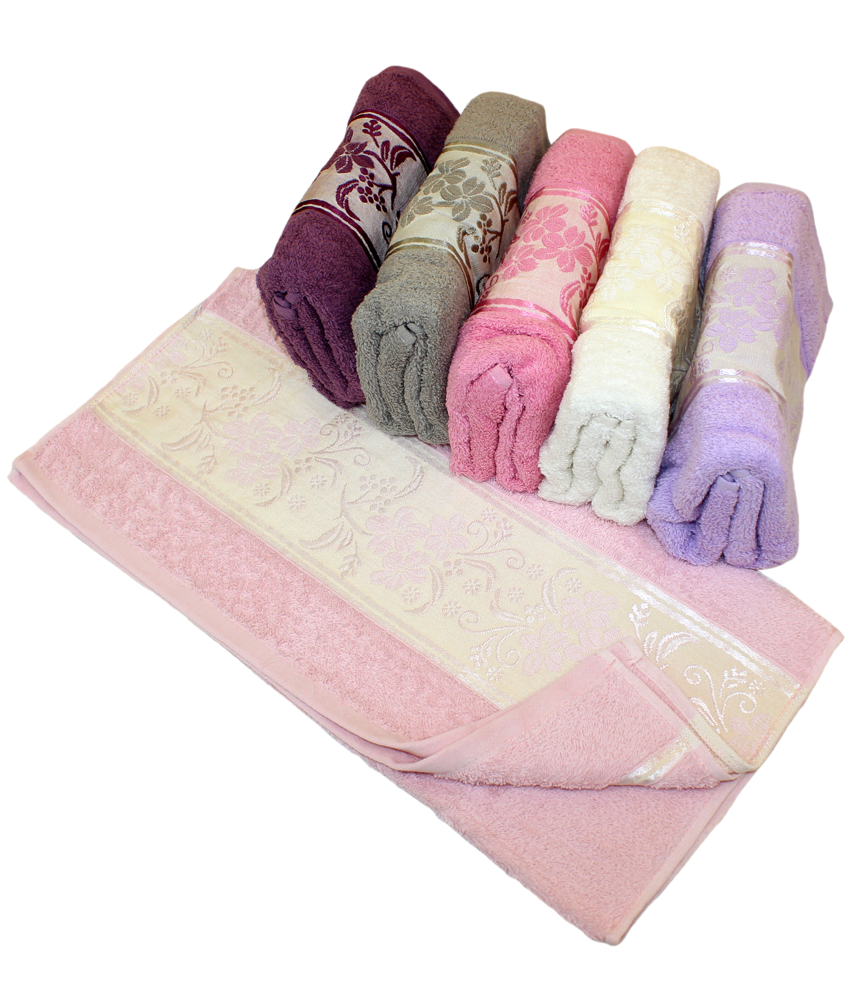 качественный 6376 полотенце махровое с бордюром 50*90