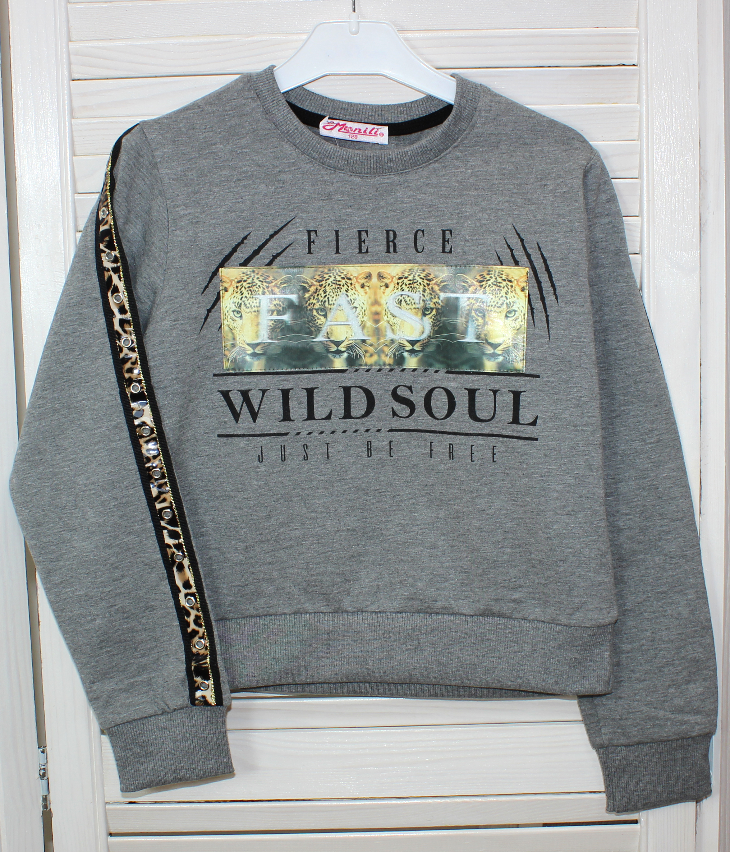 модная детская одежда 8093 джемпер для девочки(начес)