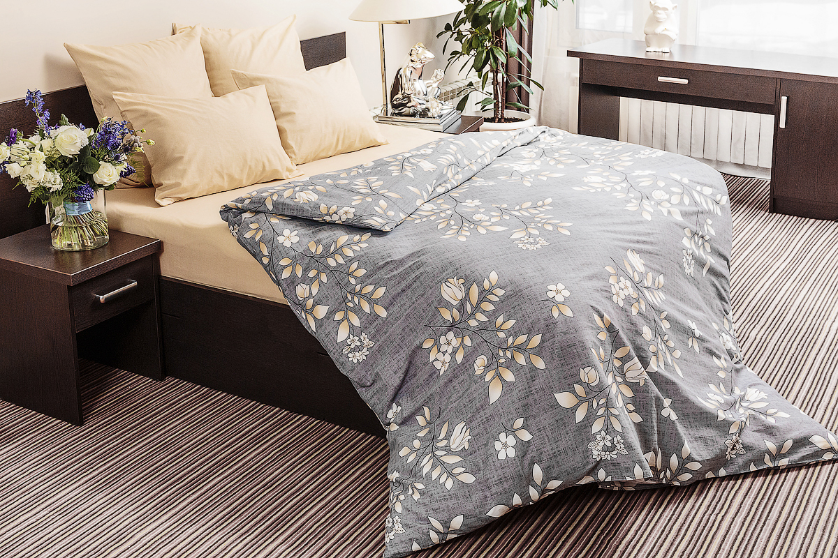 качественный кпб поплин 1,5 сп ночь нежна