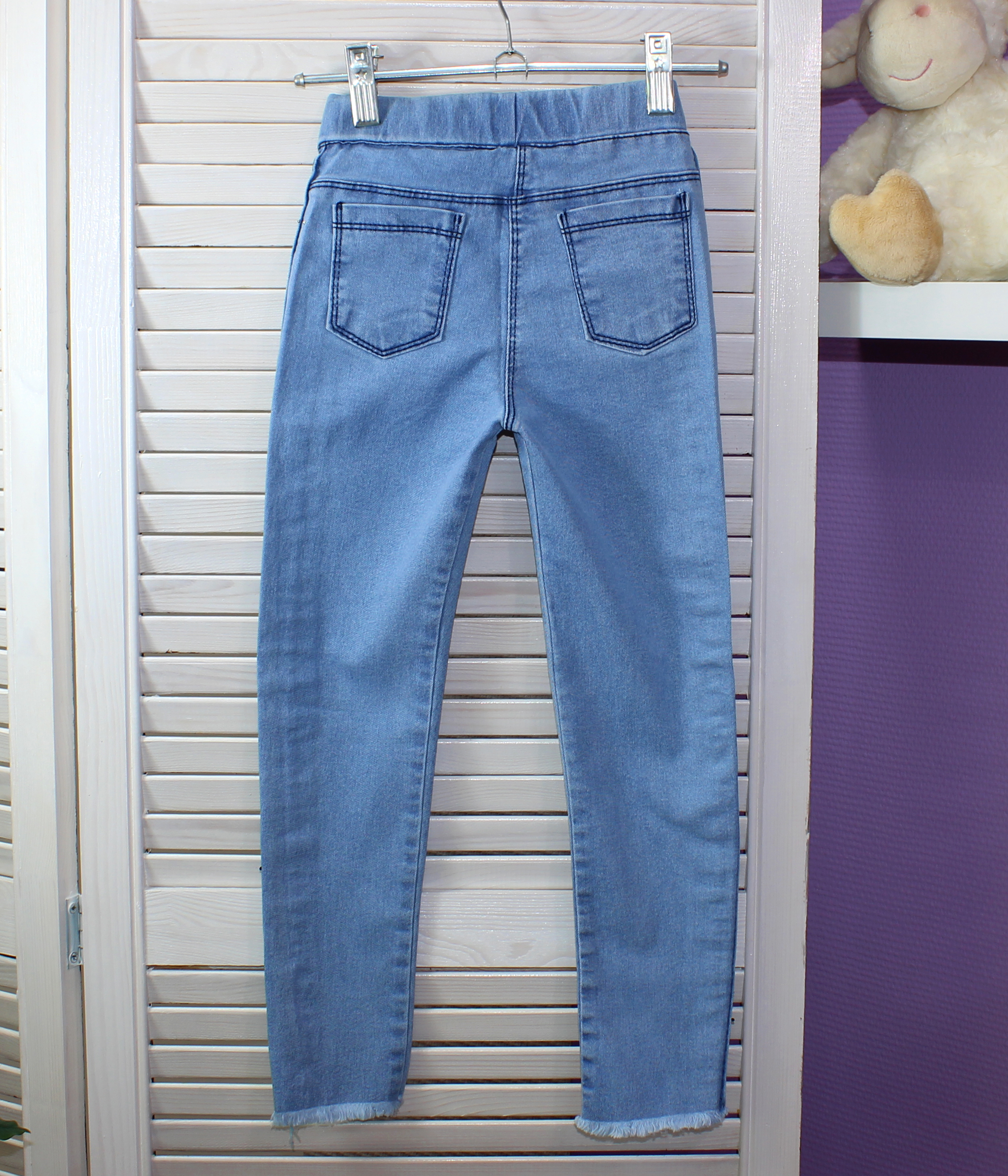 6394 Джинсы для девочки на резинке