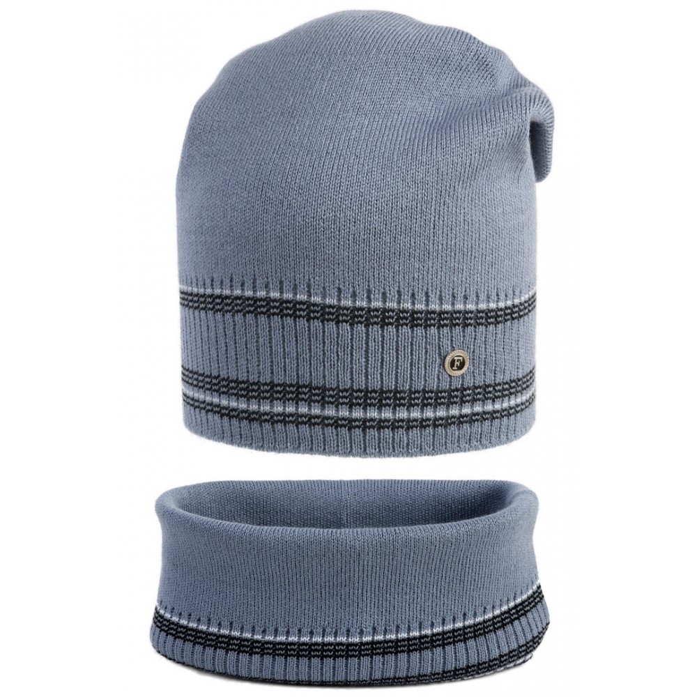 19019AMI Шапка+снуд для мальчика