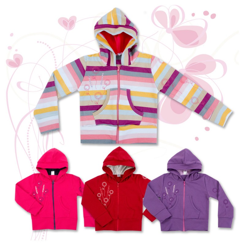 модная детская одежда 751-325 куртка для девочки футер